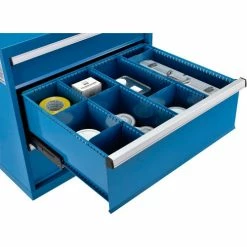 Best Pirce 🛒 Global Industrial™ Divider Kit for 10"H Drawer of Modular Drawer Cabinet 30"Wx27"D, Blue ✨ -Containers shop 493344 02