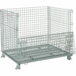 Hot Sale 🧨 Global Industrial&#153, Folding Wire Container, 48"L x 40"W x 42-1/2"H, 3000 Lb. Capacity 🧨