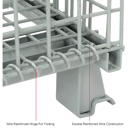 Hot Sale 🧨 Global Industrial™, Folding Wire Container, 48"L x 40"W x 42-1/2"H, 3000 Lb. Capacity 🧨 20 Hot Sale 🧨 Global Industrial™, Folding Wire Container, 48"L x 40"W x 42-1/2"H, 3000 Lb. Capacity 🧨 - Image 20