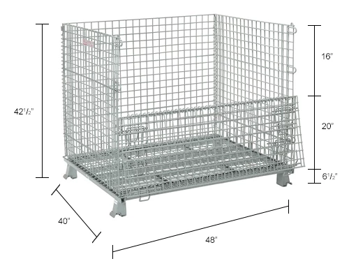 Hot Sale 🧨 Global Industrial™, Folding Wire Container, 48"L x 40"W x 42-1/2"H, 3000 Lb. Capacity 🧨 24 Hot Sale 🧨 Global Industrial™, Folding Wire Container, 48"L x 40"W x 42-1/2"H, 3000 Lb. Capacity 🧨 - Image 24