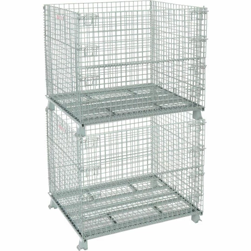 Hot Sale 🧨 Global Industrial™, Folding Wire Container, 48"L x 40"W x 42-1/2"H, 3000 Lb. Capacity 🧨 3 Hot Sale 🧨 Global Industrial™, Folding Wire Container, 48"L x 40"W x 42-1/2"H, 3000 Lb. Capacity 🧨 - Image 3