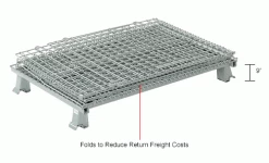 Budget 🥰 Global Industrial™ Folding Wire Container 48"L x 40"W x 36-1/2"H 3000 Lb. Capacity ❤️ -Containers shop 493395IN 2wco