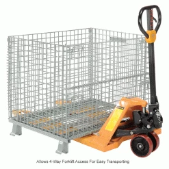 Budget 🥰 Global Industrial™ Folding Wire Container 48"L x 40"W x 36-1/2"H 3000 Lb. Capacity ❤️ -Containers shop 493395IN 3wco