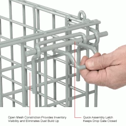Budget 🥰 Global Industrial™ Folding Wire Container 48"L x 40"W x 36-1/2"H 3000 Lb. Capacity ❤️ -Containers shop 493395IN 5wco