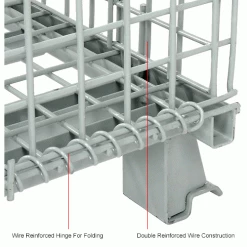 Budget 🥰 Global Industrial™ Folding Wire Container 48"L x 40"W x 36-1/2"H 3000 Lb. Capacity ❤️ -Containers shop 493395IN 6wco