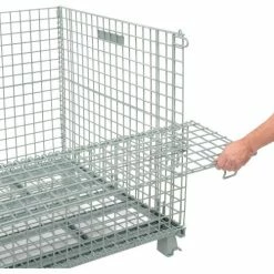 Budget 🥰 Global Industrial™ Folding Wire Container 48"L x 40"W x 36-1/2"H 3000 Lb. Capacity ❤️ -Containers shop 493395 06