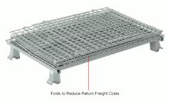 Hot Sale 🔥 Global Industrial Folding Wire Container, 40"L x 32"W x 34-1/2"H, 3000 Lb. Capacity ⌛ -Containers shop 493396IN 2wco