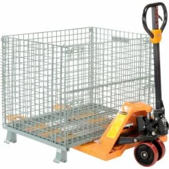 Hot Sale 🔥 Global Industrial Folding Wire Container, 40"L x 32"W x 34-1/2"H, 3000 Lb. Capacity ⌛ -Containers shop 493396 04