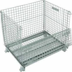 Hot Sale 🔥 Global Industrial Folding Wire Container, 40"L x 32"W x 34-1/2"H, 3000 Lb. Capacity ⌛ -Containers shop 493396 05