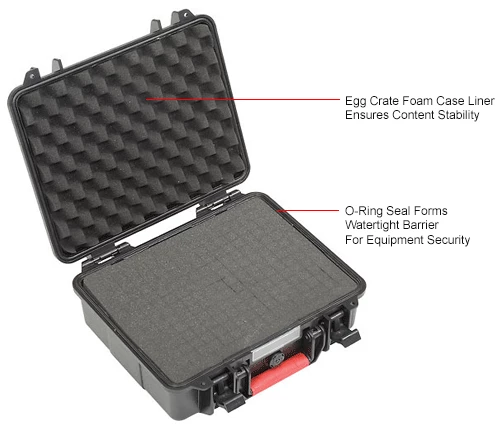 Cheapest 🎉 Global Industrial Waterproof Hard Case W/Pinch Tear Foam, 11"L x 9-11/16"W x 4-3/16"H, Black 😀 16 Cheapest 🎉 Global Industrial Waterproof Hard Case W/Pinch Tear Foam, 11"L x 9-11/16"W x 4-3/16"H, Black 😀 - Image 16