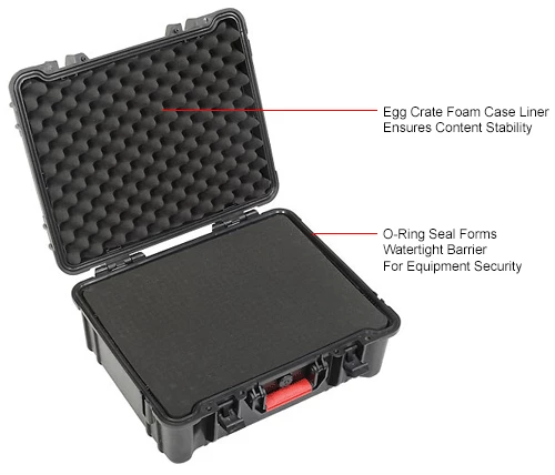 Budget 👍 Global Industrial Waterproof Hard Case w/Pinched Tear Foam 20"L x 16-3/4"W x 9-7/16"H, Black 👏 21 Budget 👍 Global Industrial Waterproof Hard Case w/Pinched Tear Foam 20"L x 16-3/4"W x 9-7/16"H, Black 👏 - Image 21