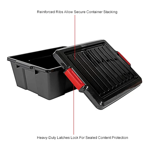 Outlet ⌛ Quantum Storage Systems Quantum Heavy-Duty Latch Container with Lid 21"Lx15-7/8"x7-3/4"H Black Price Each - Pkg Qty 6 ❤️ 10 Outlet ⌛ Quantum Storage Systems Quantum Heavy-Duty Latch Container with Lid 21"Lx15-7/8"x7-3/4"H Black Price Each - Pkg Qty 6 ❤️ - Image 10