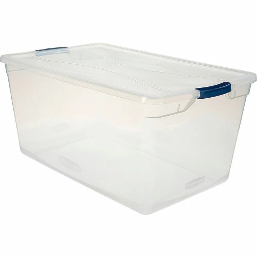 Brand new 🔥 Rubbermaid® Cleverstore™ Clear Latching Storage Tote w/Lid 95 Qt 29"Lx17-3/4"Wx13-1/4"H - Pkg Qty 4 🔥 6 Brand new 🔥 Rubbermaid® Cleverstore™ Clear Latching Storage Tote w/Lid 95 Qt 29"Lx17-3/4"Wx13-1/4"H - Pkg Qty 4 🔥 - Image 6
