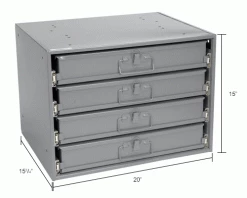 New 💯 Durham Mfg. Durham Steel Compartment Box Rack Heavy Duty Bearing 20 x 15-3/4 x 15 with 4 of 24-Compartment Boxes 🛒 37 New 💯 Durham Mfg. Durham Steel Compartment Box Rack Heavy Duty Bearing 20 x 15-3/4 x 15 with 4 of 24-Compartment Boxes 🛒 -Containers shop 493500IN dim