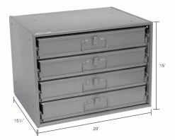 Budget 👏 Durham Mfg. Durham Steel Compartment Box Rack 20 x 15-3/4 x 15 with 4 of 20-Compartment Boxes 😍 -Containers shop 493503IN dim