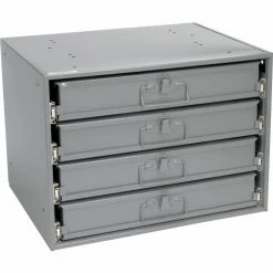 Cheap ๐ Durham Mfg. Durham Steel Compartment Box Rack Heavy Duty Bearing 20 x 15-3/4 x 15 with 4 of 16-Compartment Boxes ๐