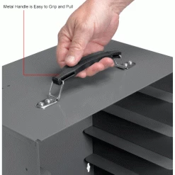 Hot Sale 🧨 Durham Mfg. Durham Steel Compartment Box Rack 13-1/2 x 9-1/8 x 13-1/4 with 5 of 24-Compartment Plastic Boxes 👍 -Containers shop 493512IN 2wco