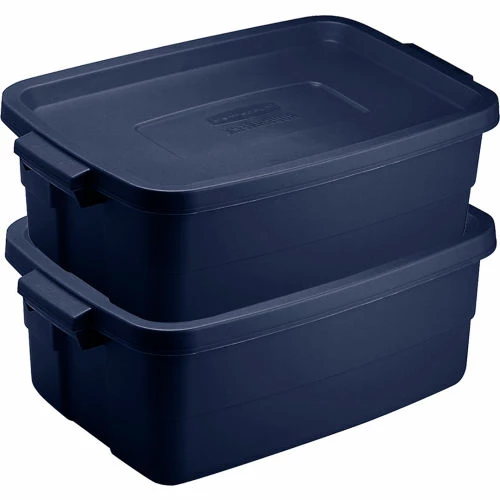 Cheapest ⌛ Rubbermaid® Roughneck™ Tote 3 Gallon 15-11/16"L x 10-5/8"W x 7"H Dark Indigo Metallic - Pkg Qty 6 🎉 2 Cheapest ⌛ Rubbermaid® Roughneck™ Tote 3 Gallon 15-11/16"L x 10-5/8"W x 7"H Dark Indigo Metallic - Pkg Qty 6 🎉 - Image 2
