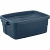 Best deal ❤️ Rubbermaid® Roughneck™ Tote 10 Gallon 18"L x 12"W x 8-1/2"H Dark Indigo Metallic - Pkg Qty 8 🌟