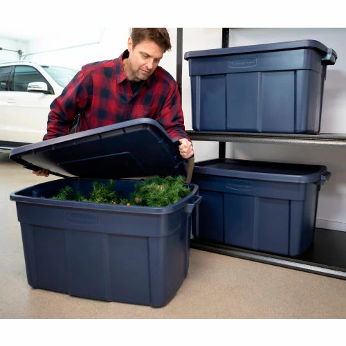 Budget 👏 Rubbermaid® Roughneck™ Tote 31 Gallon 32-5/16"Lx20-3/8"Wx16-11/16"H Dark Indigo Metallic - Pkg Qty 6 🔥 3 Budget 👏 Rubbermaid® Roughneck™ Tote 31 Gallon 32-5/16"Lx20-3/8"Wx16-11/16"H Dark Indigo Metallic - Pkg Qty 6 🔥 - Image 3