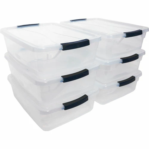 Cheap 🥰 Rubbermaid® Cleverstore™ Clear Latching Storage Tote w/Lid 16 Quart 16-7/8x13-3/8x5-1/2 - Pkg Qty 8 👏 2 Cheap 🥰 Rubbermaid® Cleverstore™ Clear Latching Storage Tote w/Lid 16 Quart 16-7/8x13-3/8x5-1/2 - Pkg Qty 8 👏 - Image 2