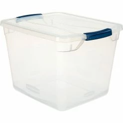 Buy 🛒 Rubbermaid® Cleverstore™ Clear Latching Storage Tote w/Lid 30 Quart 16-7/8x13-3/8x11-1/2 - Pkg Qty 8 🧨