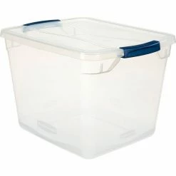 Buy 🛒 Rubbermaid® Cleverstore™ Clear Latching Storage Tote w/Lid 30 Quart 16-7/8x13-3/8x11-1/2 - Pkg Qty 8 🧨 -Containers shop 493671 5