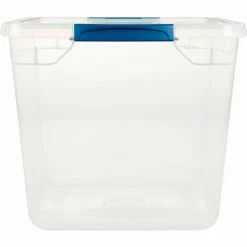 Buy 🛒 Rubbermaid® Cleverstore™ Clear Latching Storage Tote w/Lid 30 Quart 16-7/8x13-3/8x11-1/2 - Pkg Qty 8 🧨 -Containers shop 493671 8