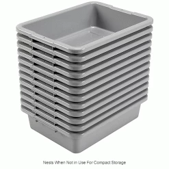 Best reviews of 🧨 Global Industrial™ NSF Plastic Bus Tub, 20"L x 15"W x 5"H, Gray - Pkg Qty 12 🎁 -Containers shop 493681GYIN 2wco