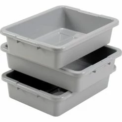 Best reviews of 🧨 Global Industrial™ NSF Plastic Bus Tub, 20"L x 15"W x 5"H, Gray - Pkg Qty 12 🎁 -Containers shop 493681GY 02