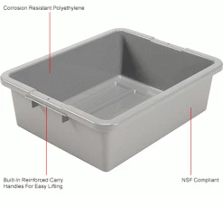 Promo 🔥 Global Industrial™ NSF Plastic Bus Tub, 21-1/2"L x 17-3/4"W x 7"H, Gray - Pkg Qty 5 ❤️ -Containers shop 493683GYIN 1wco