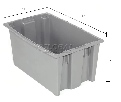 Top 10 🤩 Akro-Mils Nest & Stack Tote 35180 - 18"L x 11"W x 6"H, Gray - Pkg Qty 6 🔥 25 Top 10 🤩 Akro-Mils Nest & Stack Tote 35180 - 18"L x 11"W x 6"H, Gray - Pkg Qty 6 🔥 - Image 25