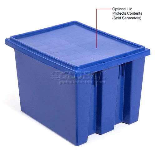 Best Pirce 🥰 Akro-Mils Nest & Stack Tote 35195 - 19-1/2"L x 15-1/2"W x 13"H, Blue - Pkg Qty 6 🔔 23 Best Pirce 🥰 Akro-Mils Nest & Stack Tote 35195 - 19-1/2"L x 15-1/2"W x 13"H, Blue - Pkg Qty 6 🔔 - Image 23