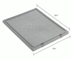 Flash Sale 💯 Akro-Mils Lid 35231 For Nest & Stack Tote 35225, 35230, Gray - Pkg Qty 3 💯 -Containers shop 498425GY dim