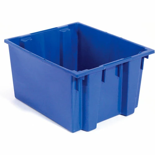 Buy ❤️ Global Industrial Stack and Nest Storage Container SNT230 No Lid 23-1/2 x 19-1/2 x 13, Blue - Pkg Qty 3 ⌛ 1 Buy ❤️ Global Industrial Stack and Nest Storage Container SNT230 No Lid 23-1/2 x 19-1/2 x 13, Blue - Pkg Qty 3 ⌛