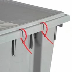 Discount 🎁 Akro-Mils Nest & Stack Tote 35230 - 23-1/2"L x 19-1/2"W x 13"H, Gray - Pkg Qty 3 🛒 -Containers shop 498427GY 05 2