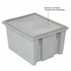 Deals 👏 Akro-Mils Nest & Stack Tote 35225 - 23-1/2"L x 19-1/2"W x 10"H, Gray - Pkg Qty 3 😉 -Containers shop 498427GY 6wco 2