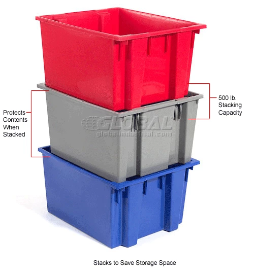 Hot Sale ๐งจ Global Industrial Stack and Nest Storage Container SNT300 No Lid 29-1/2 x 19-1/2 x 15, Blue - Pkg Qty 3 ๐ 22 Hot Sale ๐งจ Global Industrial Stack and Nest Storage Container SNT300 No Lid 29-1/2 x 19-1/2 x 15, Blue - Pkg Qty 3 ๐ - Image 22