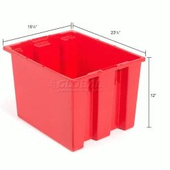 Flash Sale 🔔 Akro-Mils Nest & Stack Tote 35240 - 23-1/2"L x 15-1/2"W x 12"H, Red - Pkg Qty 3 🔔 50 Flash Sale 🔔 Akro-Mils Nest & Stack Tote 35240 - 23-1/2"L x 15-1/2"W x 12"H, Red - Pkg Qty 3 🔔 -Containers shop 498831RD dim 1