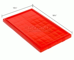 Cheapest ✔️ Global Industrial™ Lid LID201 for Stack and Nest Storage Container SNT200, Red - Pkg Qty 6 🎁 -Containers shop 498832RD dim
