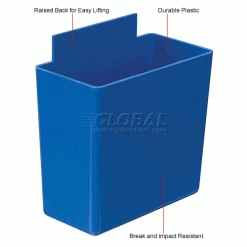 Flash Sale 🥰 Little Bin QBC111 For Plastic Stacking Bins - 1-3/4 x 3-1/4 x 3 Blue - Pkg Qty 48 👏 -Containers shop 550103BL 1wco