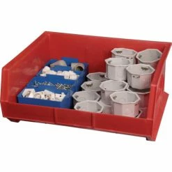 Budget 💯 Little Inner Bin Cup QBC112 for Plastic Stacking Bins - 2-3/4 x 5-1/4 x 3 Blue - Pkg Qty 48 👍 -Containers shop 550105BL 02