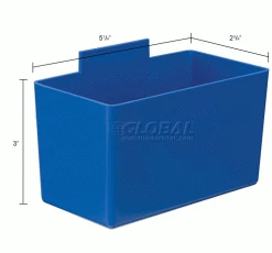 Budget 💯 Little Inner Bin Cup QBC112 for Plastic Stacking Bins - 2-3/4 x 5-1/4 x 3 Blue - Pkg Qty 48 👍 -Containers shop 550105BL dim