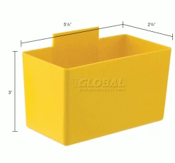 Deals 👍 QBC112 Little Inner Bin Cup for Plastic Stacking Bins - 2-3/4 x 5-1/4 x 3 Yellow - Pkg Qty 48 😍 18 Deals 👍 QBC112 Little Inner Bin Cup for Plastic Stacking Bins - 2-3/4 x 5-1/4 x 3 Yellow - Pkg Qty 48 😍 -Containers shop 550105YL dim