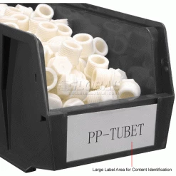 Wholesale 🥰 Plastic Stack & Hang Bin, 8-1/4"W x 18"D x 9"H, Black - Pkg Qty 6 🥰 -Containers shop 550106BK 4wco