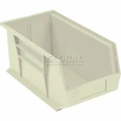 Flash Sale 🔔 Global Industrial™ Plastic Stack & Hang Bin, 5-1/2"W x 14-3/4"D x 5"H, Beige - Pkg Qty 12 👏