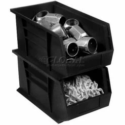 Wholesale 🥰 Plastic Stack & Hang Bin, 8-1/4"W x 18"D x 9"H, Black - Pkg Qty 6 🥰 -Containers shop 550112BK 04