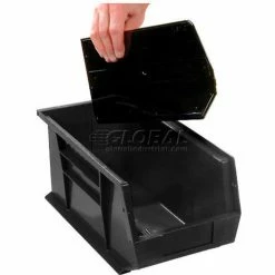 Wholesale 🥰 Plastic Stack & Hang Bin, 8-1/4"W x 18"D x 9"H, Black - Pkg Qty 6 🥰 -Containers shop 550112BK 07