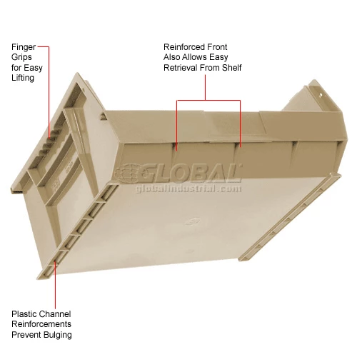 Top 10 ⭐ Global Industrial Plastic Stack & Hang Bin,11"W x 10-7/8"D x 5"H, Beige - Pkg Qty 6 🤩 24 Top 10 ⭐ Global Industrial Plastic Stack & Hang Bin,11"W x 10-7/8"D x 5"H, Beige - Pkg Qty 6 🤩 - Image 24