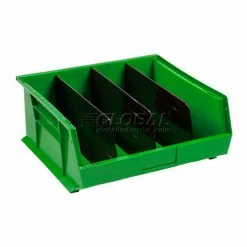 Hot Sale ✨ Plastic Stack & Hang Bin, 16-1/2"W x 10-7/8"D x 5"H, Green - Pkg Qty 6 ⌛ -Containers shop 550114GN 05